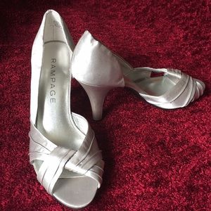 Silver Rampage heels